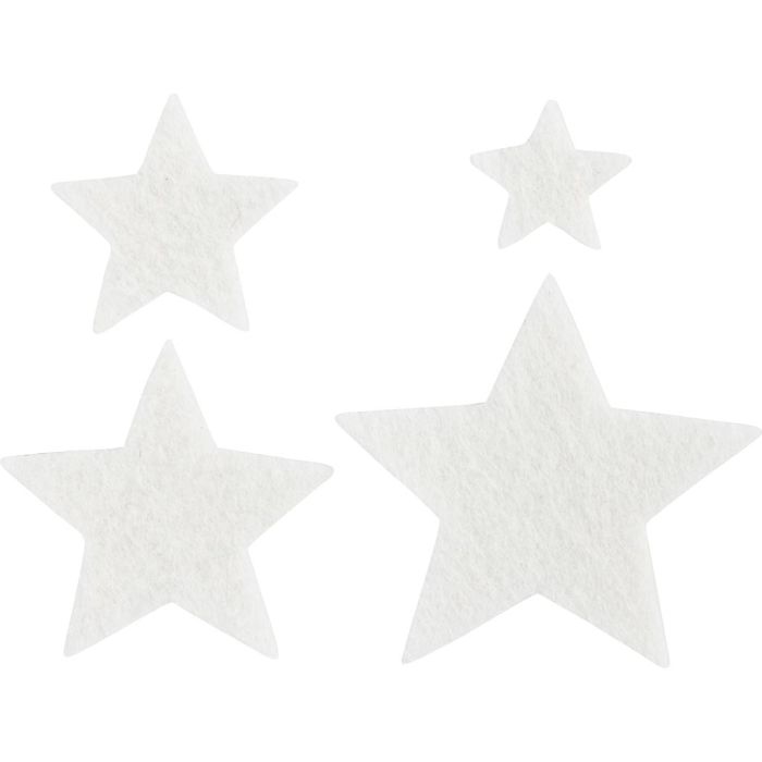 Filzfigur, Stern, Größe 2-5 cm, Dicke 1 mm, 20 Stk/ 1 Pck