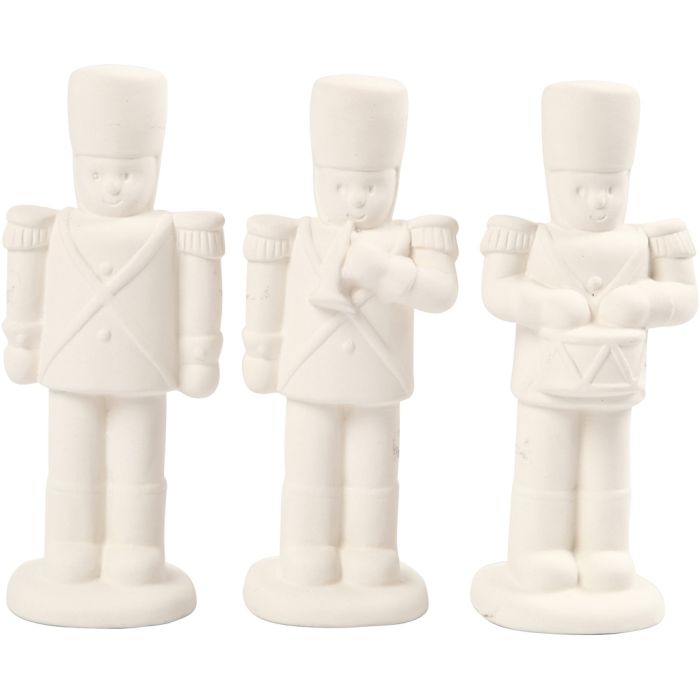 Nussknacker - Set, H 14 cm, Weiß, 3 Stk/ 1 Pck