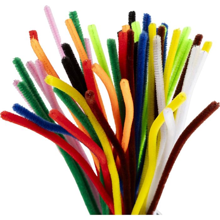 Pfeifenreiniger, L 30 cm, Dicke 6 mm, Sortierte Farben, 50 sort./ 1 Pck