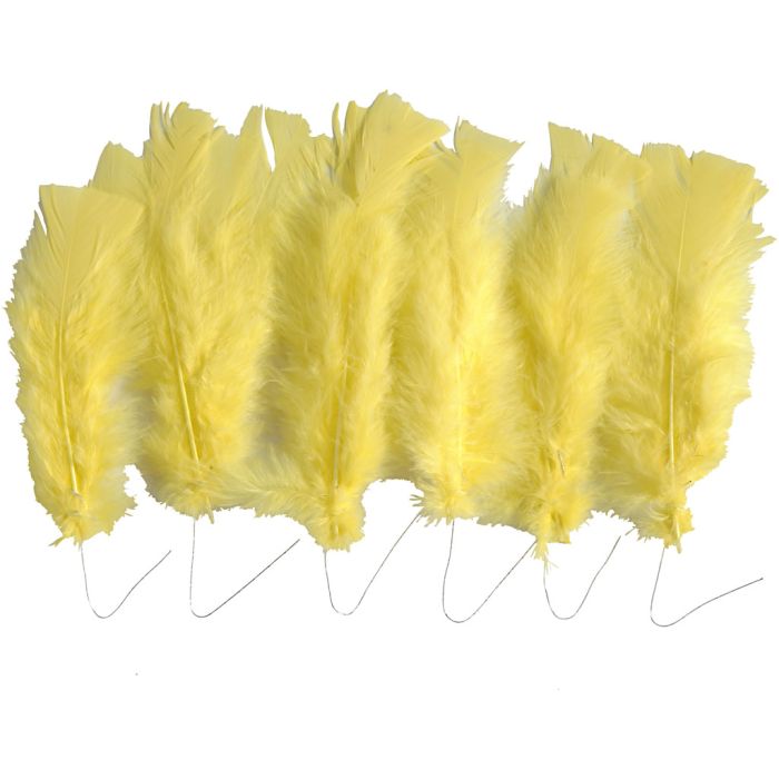 Federn, Größe 11-17 cm, Gelb, 18 Bündl./ 1 Pck