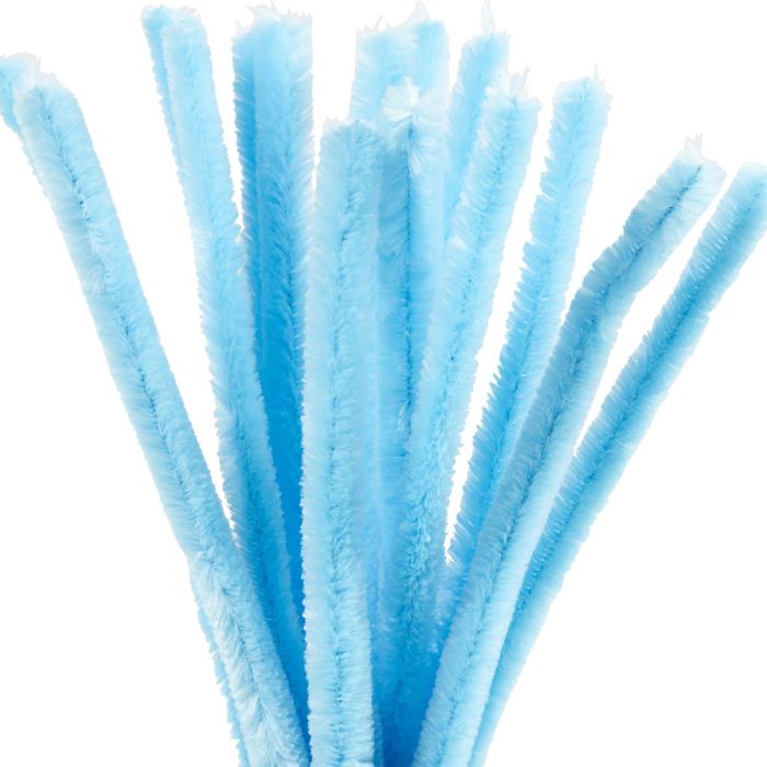 Pfeifenreiniger, L 30 cm, Dicke 15 mm, Blau, 15 Stk/ 1 Pck