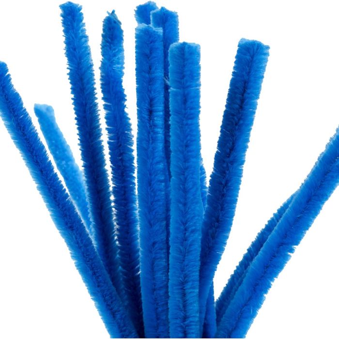 Pfeifenreiniger, L 30 cm, Dicke 15 mm, Dunkelblau, 15 Stk/ 1 Pck