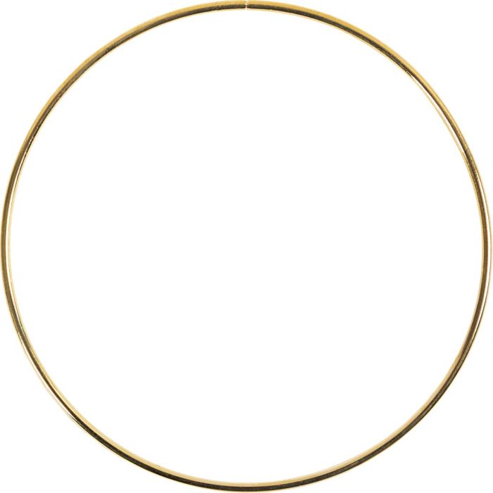 Ring aus Metalldraht, D 7 cm, Dicke 2 mm, Gold, 1 Stk