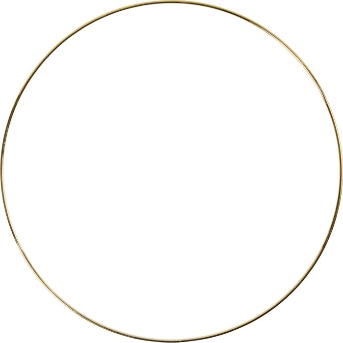Ring aus Metalldraht, D 30 cm, Dicke 3 mm, Gold, 1 Stk