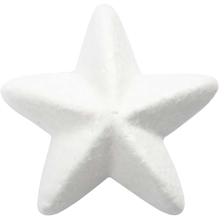 Stern, B 6 cm, Weiß, 50 Stk/ 1 Pck