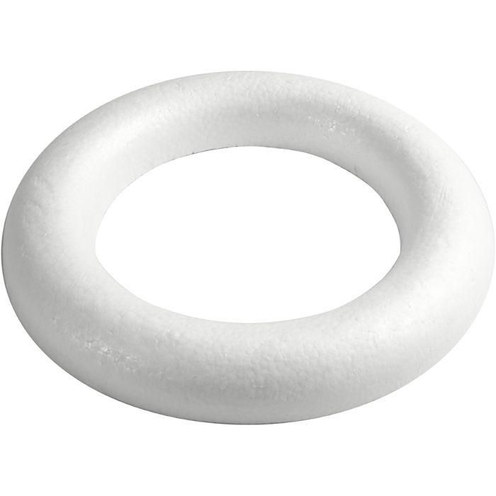 Styroporring, flach, Größe 35 cm, Dicke 46 mm, Weiß, 1 Stk