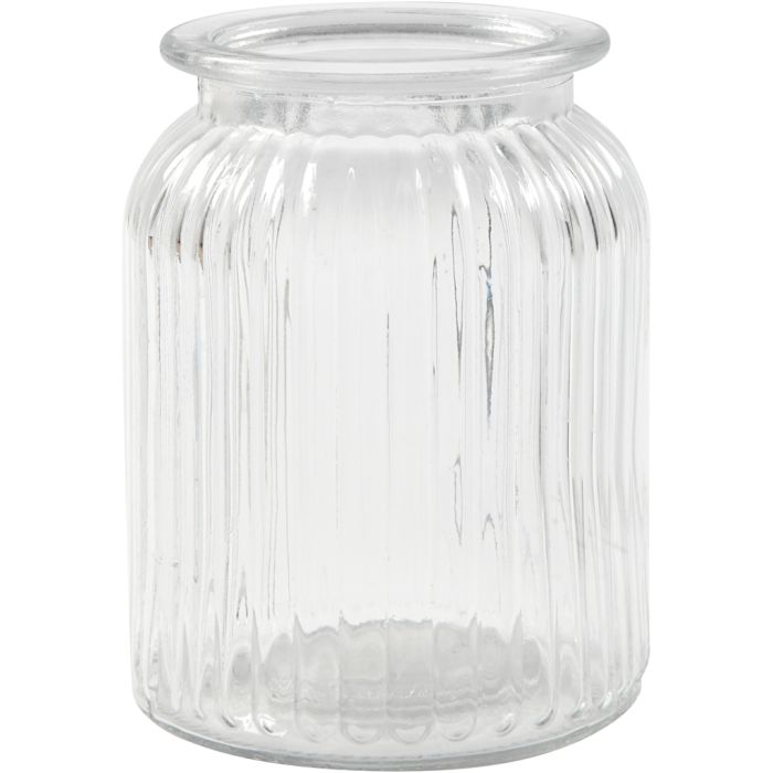 Glasgefäß, H 14,5 cm, D 11 cm, Lochgröße 7 cm, 6 Stk/ 1 Pck