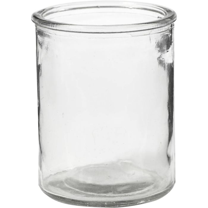 Kerzenglas, H 9,8 cm, D 8 cm, 6 Stk/ 1 Pck