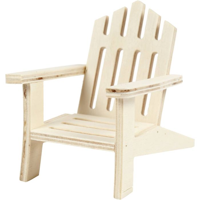 Gartenstuhl, H 9 cm, T 9 cm, B 7,5 cm, 1 Stk