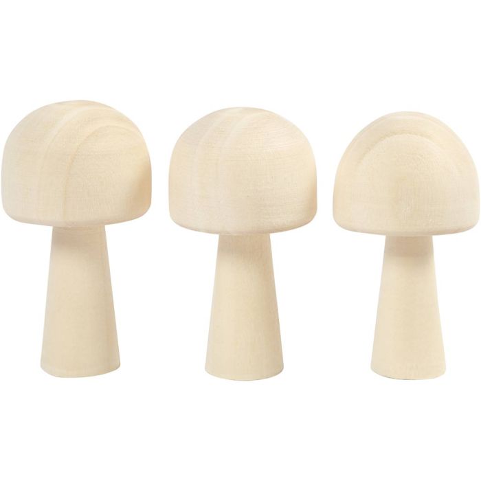 Pilz, H 5,2 cm, D 2,9 cm, 3 Stk/ 1 Pck