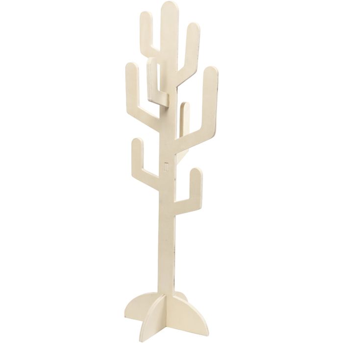 Kaktus aus Holz, H 60 cm, B 18,5 cm, Dicke 8 mm, 1 Stk