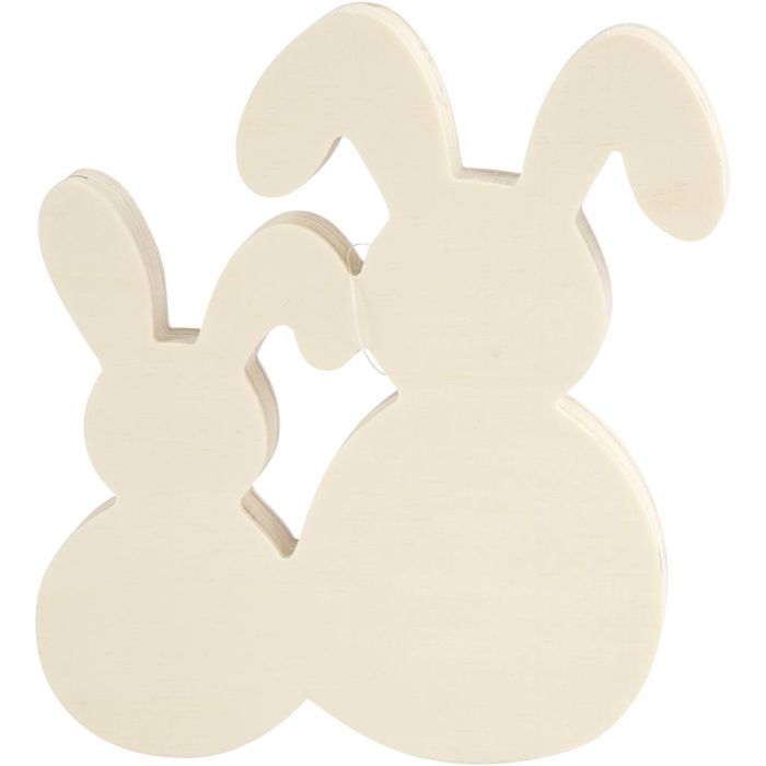 Hasen, H 17 cm, B 16 cm, Dicke 2 cm, 1 Set
