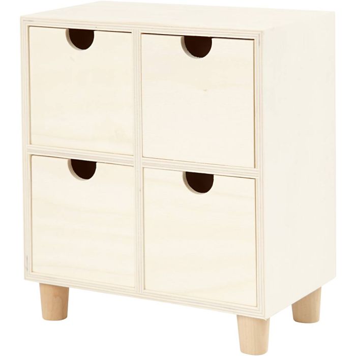 Kommode, H 23 cm, T 11,5 cm, B 20 cm, 1 Stk