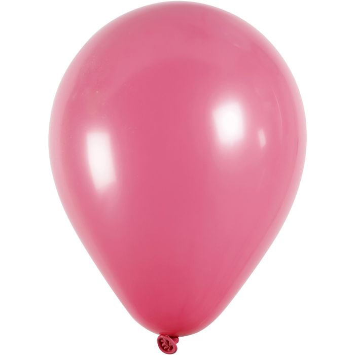 Ballons, D 23 cm, rund, Dunkelpink, 10 Stk/ 1 Pck