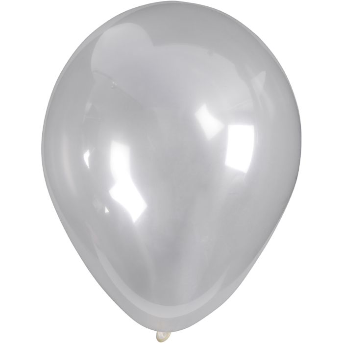 Ballons, D 23 cm, rund, Transparent, 10 Stk/ 1 Pck