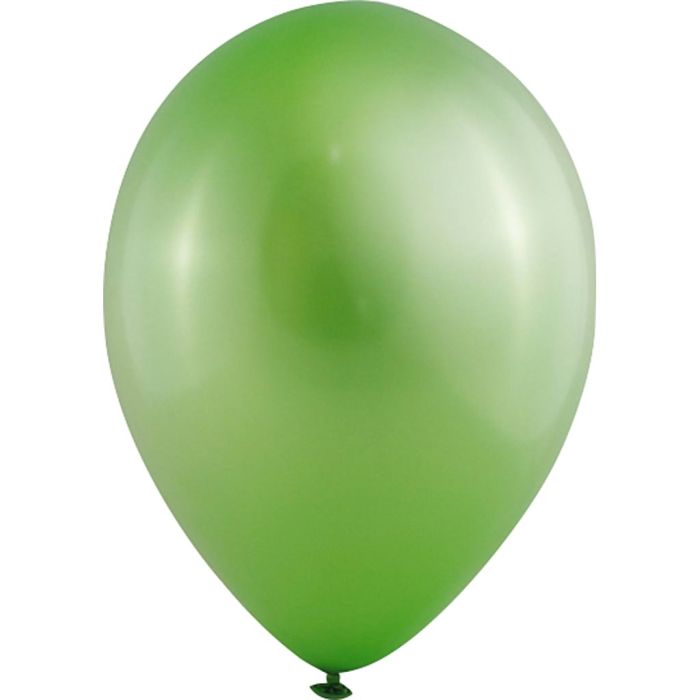 Ballons, Größe 23 cm, rund, Metallic-Grün, 8 Stk/ 1 Pck