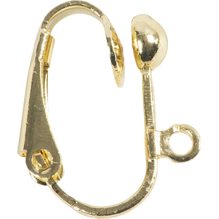 Clip-on-Ohrring, Größe 16,5x1,5x1,6 mm, goldfarben, 40 Stk/ 1 Pck