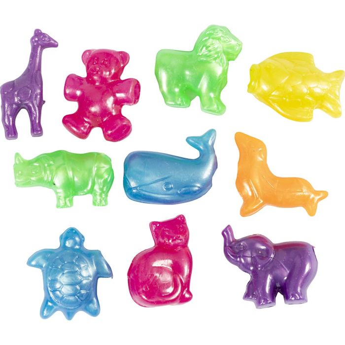 Kunststoffperlen-Mix Figuren, Größe 25 mm, Lochgröße 4 mm, 125 ml/ 1 Pck