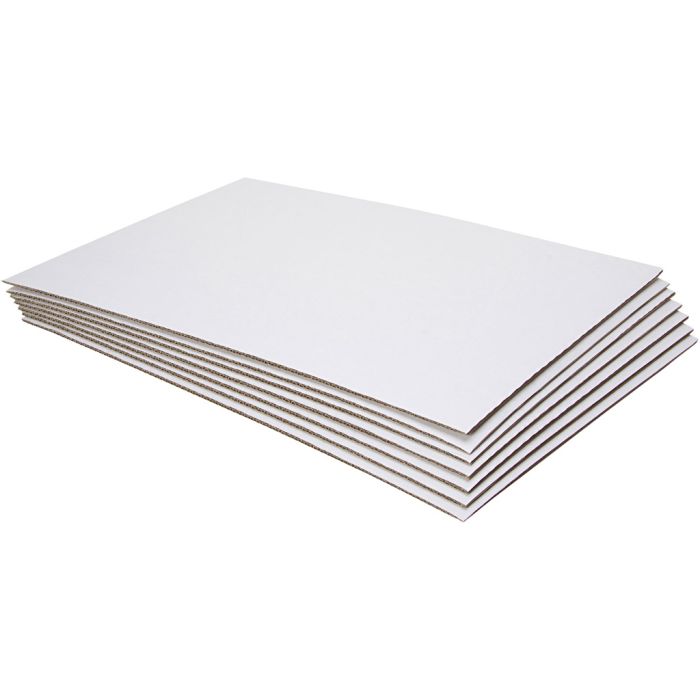 Wellpappe-Platten, Größe 42x60x0,7 cm, 10 Stk/ 1 Pck