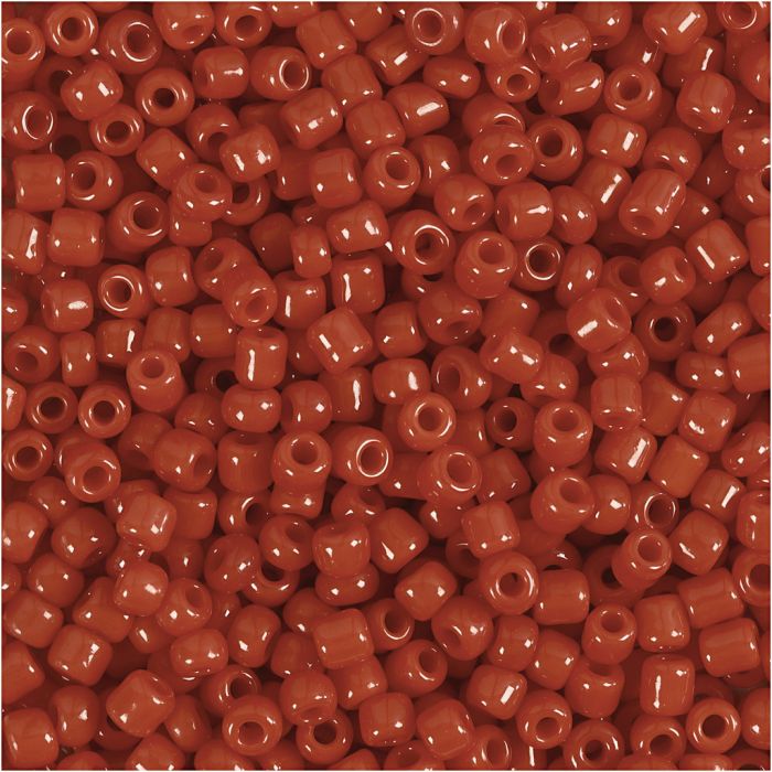 Rocaille-Perlen, D 3 mm, Größe 8/0, Lochgröße 0,6-1,0 mm, Dunkelrot, 500 g/ 1 Pck