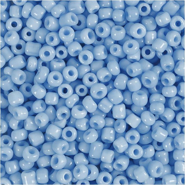 Rocaille-Perlen, D 3 mm, Größe 8/0, Lochgröße 0,6-1,0 mm, Türkis, 25 g/ 1 Pck