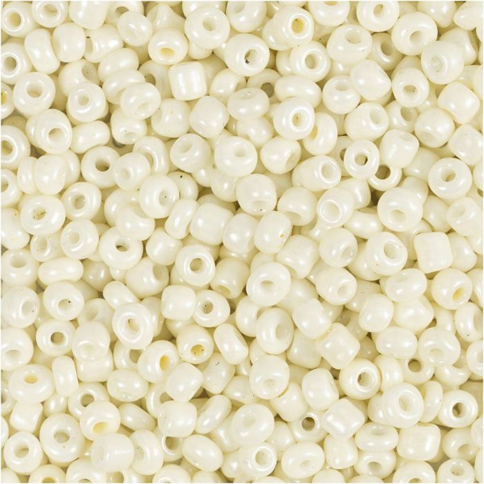 Rocaille-Perlen, D 3 mm, Größe 8/0, Lochgröße 0,6-1,0 mm, Perlmutt, 25 g/ 1 Pck