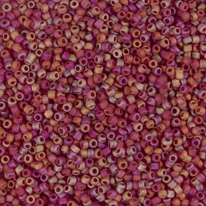 Rocaille-Perlen, Nr. 15/0, D 1.7 mm, Lochgröße 0,5-0,8 mm, Rot, 25 g/ 1 Pck