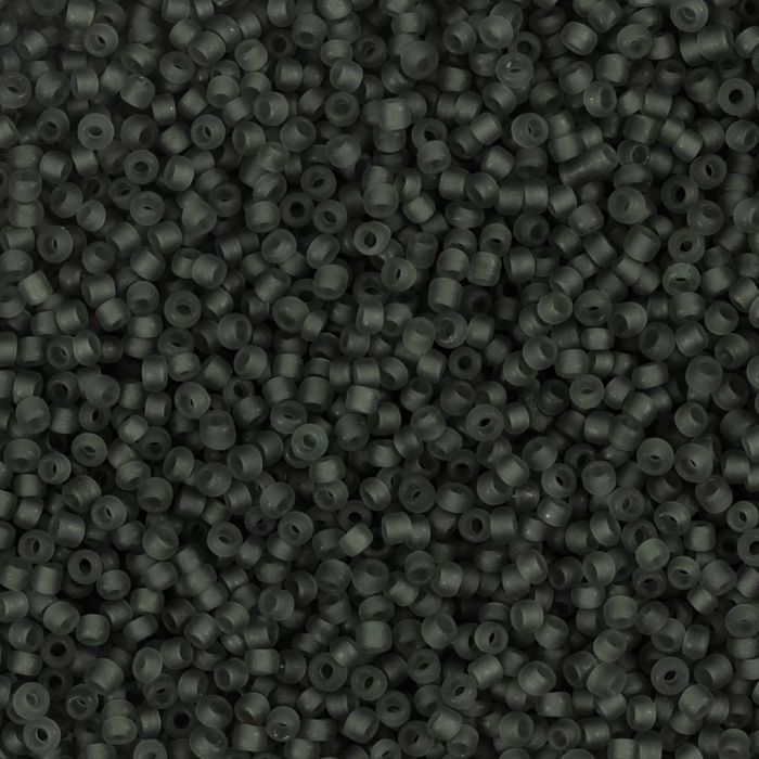 Rocaille-Perlen, Nr. 15/0, D 1.7 mm, Lochgröße 0,5-0,8 mm, Grau, 25 g/ 1 Pck