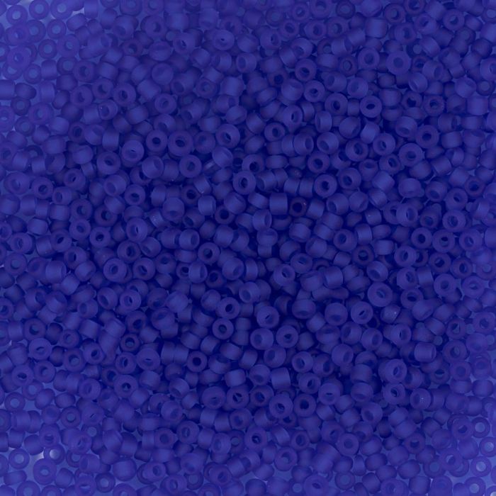 Rocaille-Perlen, Nr. 15/0, D 1.7 mm, Lochgröße 0,5-0,8 mm, Blau, 25 g/ 1 Pck