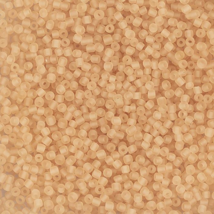 Rocaille-Perlen, Nr. 15/0, D 1.7 mm, Lochgröße 0,5-0,8 mm, peach ceter, 25 g/ 1 Pck
