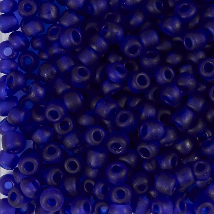 Rocaille-Perlen, Nr. 6/0, D 4 mm, Lochgröße 0,9-1,2 mm, Blau, 25 g/ 1 Pck