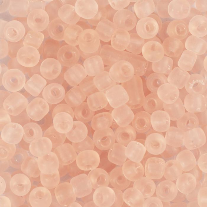 Rocaille-Perlen, Nr. 6/0, D 4 mm, Lochgröße 0,9-1,2 mm, peach ceter, 25 g/ 1 Pck
