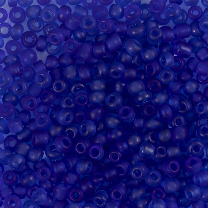 Rocaille-Perlen, Nr. 8/0, D 3 mm, Lochgröße 0,6-1,0 mm, Kobaltblau, 25 g/ 1 Pck