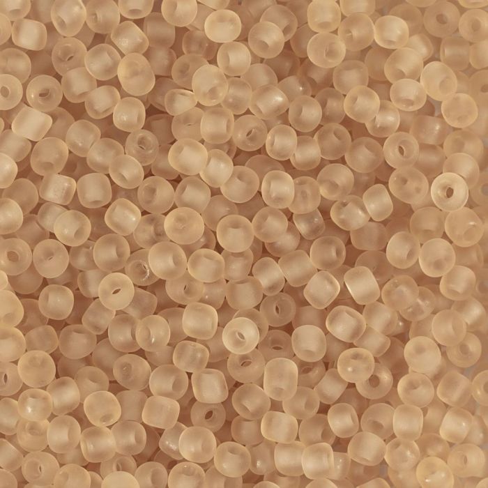 Rocaille-Perlen, Nr. 8/0, D 3 mm, Lochgröße 0,6-1,0 mm, peach ceter, 25 g/ 1 Pck