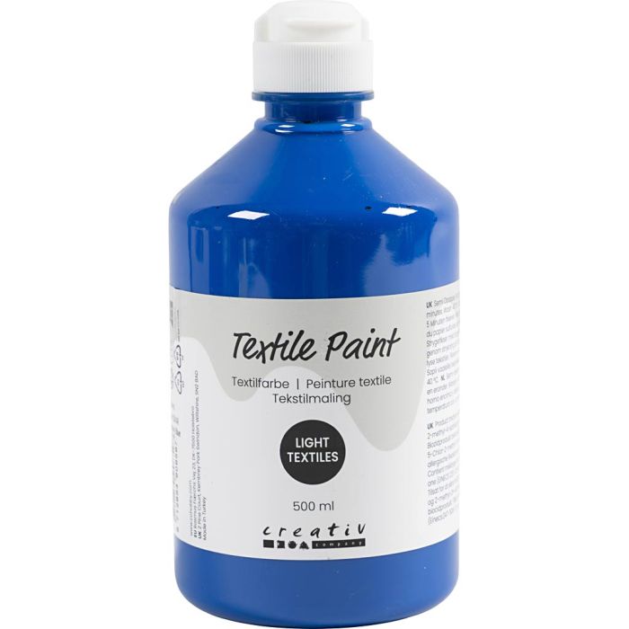 Textilfarbe, Halbdeckend, Primärblau, 500 ml/ 1 Fl.