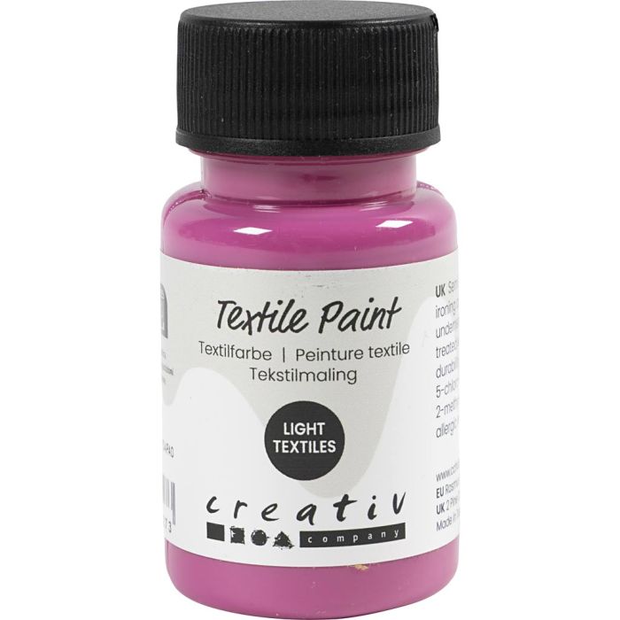 Textilfarbe, Halbdeckend, Pink, 50 ml/ 1 Fl.