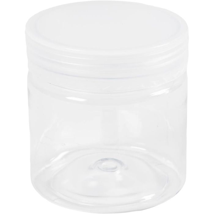 Plastik-Deckeldosen, H 7 cm, D 6,5 cm, 180 ml, 10 Stk/ 1 Pck