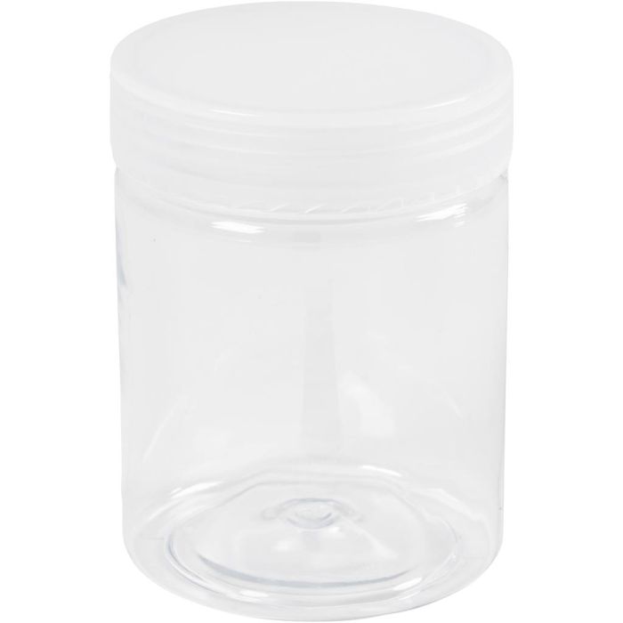 Plastik-Deckeldosen, H 9 cm, D 6,5 cm, 250 ml, 10 Stk/ 1 Pck