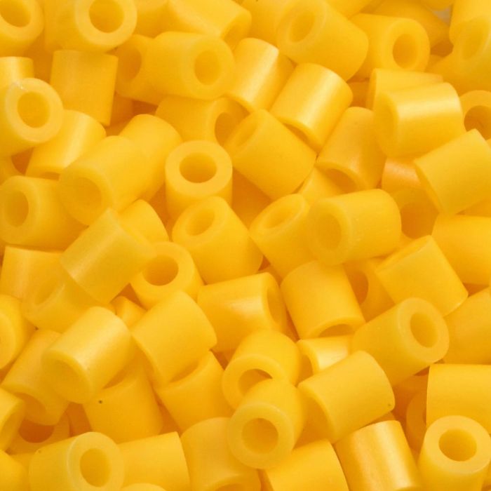 Bügelperlen, Größe 5x5 mm, Lochgröße 2,5 mm, medium, Gelb (32227), 1100 Stk/ 1 Pck