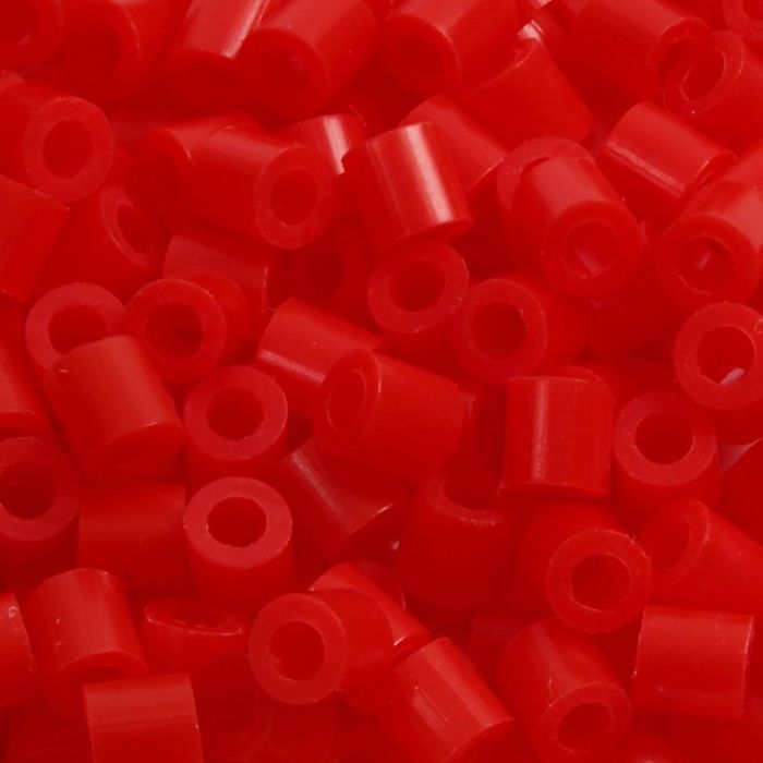 Bügelperlen, Größe 5x5 mm, Lochgröße 2,5 mm, medium, Hellrot (32225), 1100 Stk/ 1 Pck