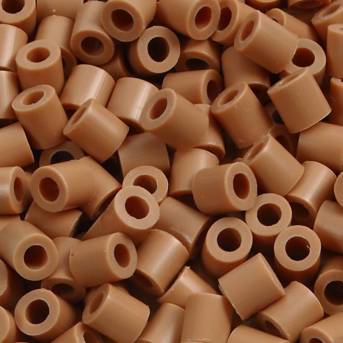Bügelperlen, Größe 5x5 mm, Lochgröße 2,5 mm, medium, Hellbraun (32260), 1100 Stk/ 1 Pck