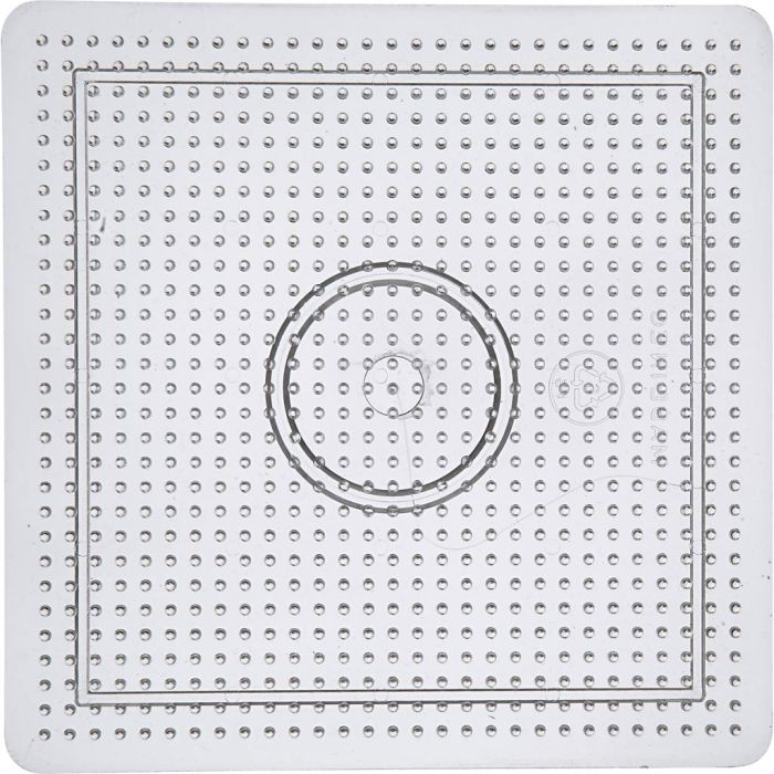 Steckplatten, Quadrat, Größe 15 cm, medium, Transparent, 1 Stk
