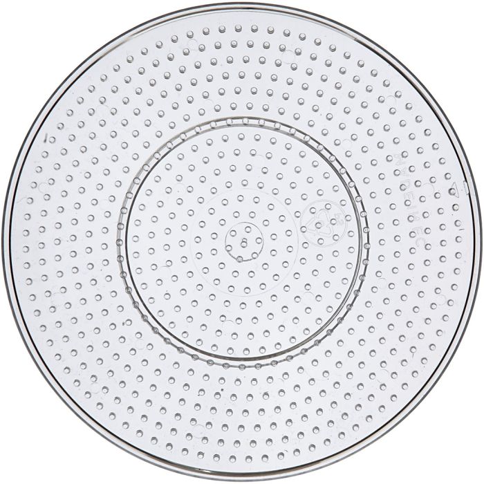Steckplatten, großes Rund, D 15 cm, medium, Transparent, 10 Stk/ 1 Pck