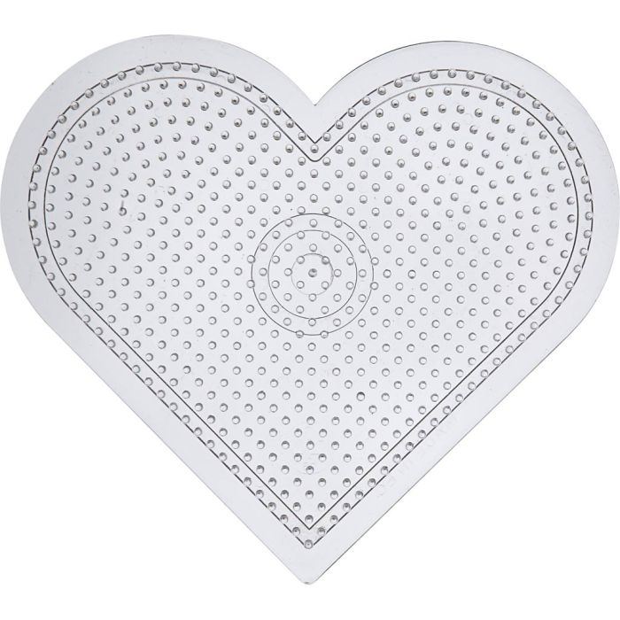 Steckplatten, großes Herz, mittel, Größe 15 cm, medium, Transparent, 1 Stk