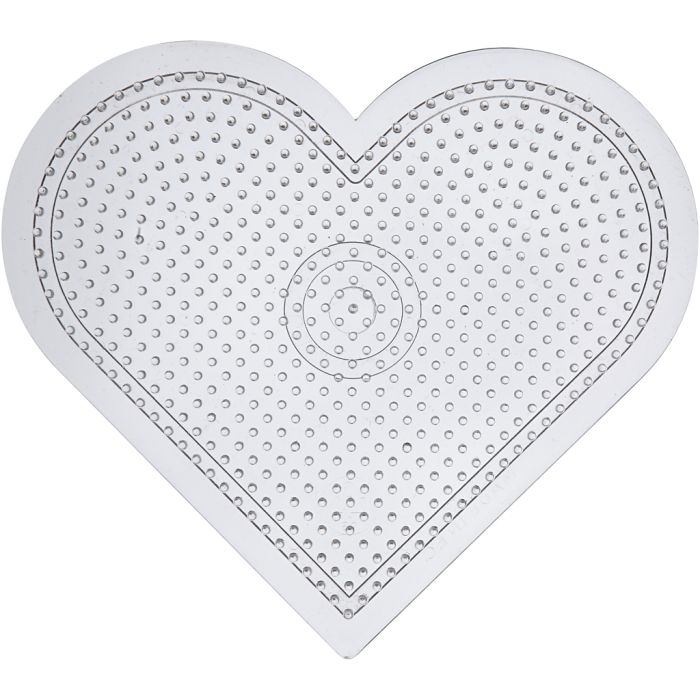 Steckplatten, großes Herz, Größe 15 cm, medium, Transparent, 1 Stk