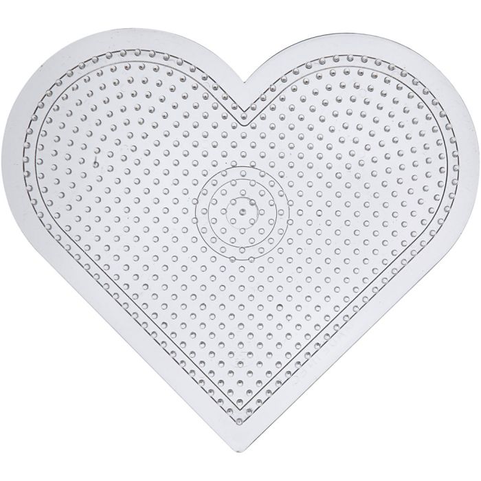 Steckplatten, Herz, Größe 15 cm, medium, Transparent, 10 Stk/ 1 Pck