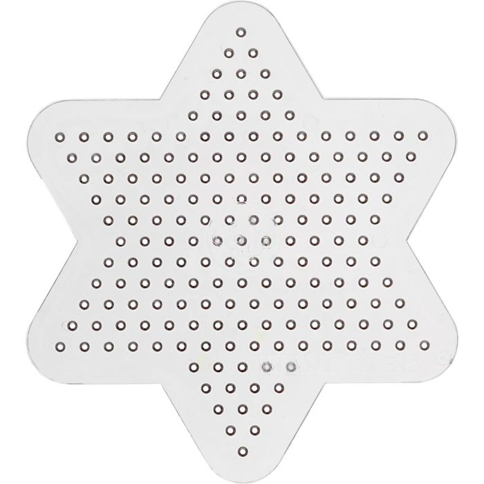 Steckplatten, kleiner Stern, mittel, Größe 9 cm, medium, Transparent, 1 Stk