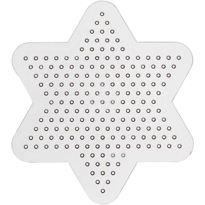 Steckplatten, kleiner Stern, D 10 cm, medium, Transparent, 1 Stk