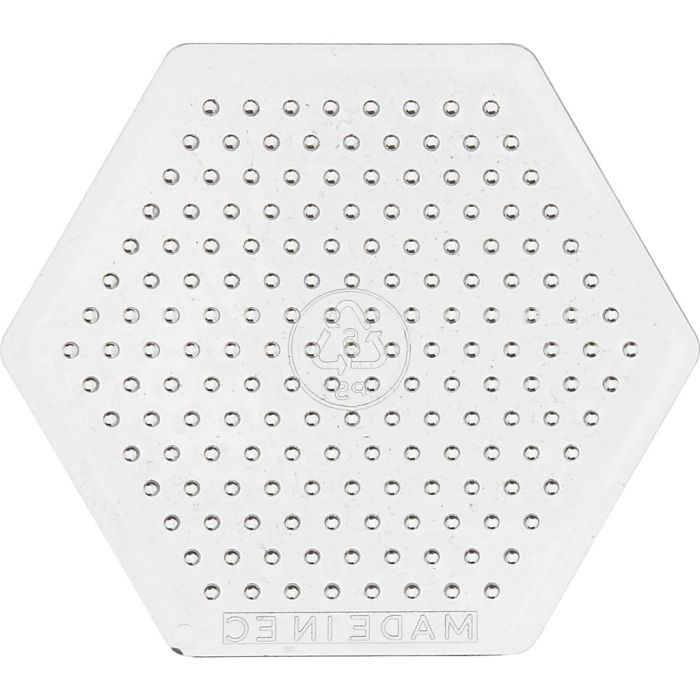 Steckplatten, kleines Sechseck, Größe 7 cm, medium, Transparent, 1 Stk