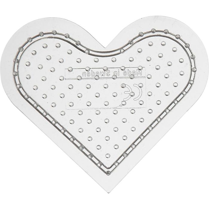 Steckplatten, kleines Herz, Größe 7 cm, medium, Transparent, 1 Stk